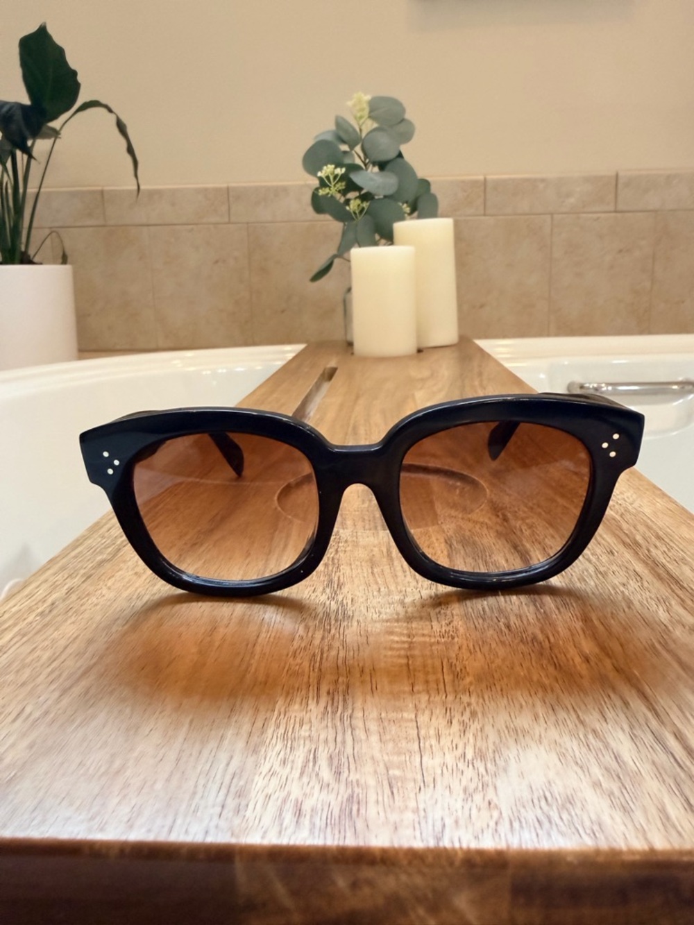 Celine wayfarer gradient sunglasses oversized black acetate authentic